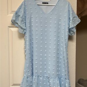 SHEIN Soft Blue Elegant Dress